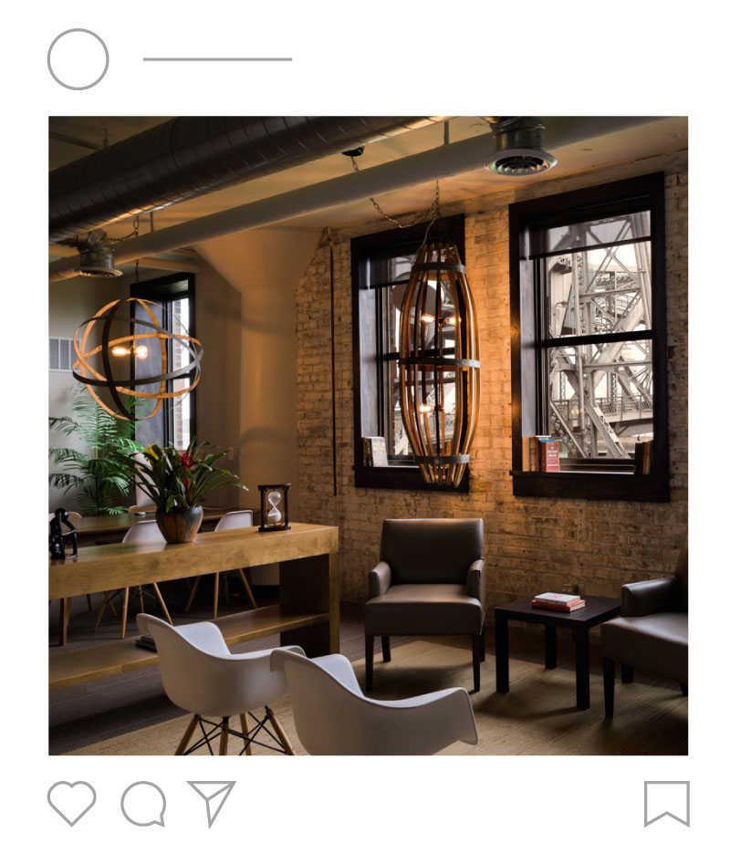 Interior design photography inside Instagram mockup