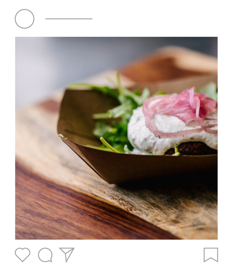 Food photography inside Instagram mockup